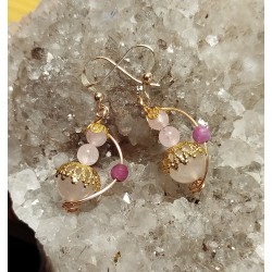 Boucles d'oreilles quartz...