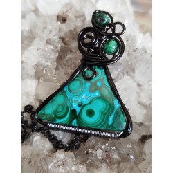 pendentif malachite et...