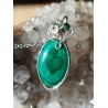 pendentif en malachite silver filled