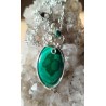 pendentif en malachite silver filled